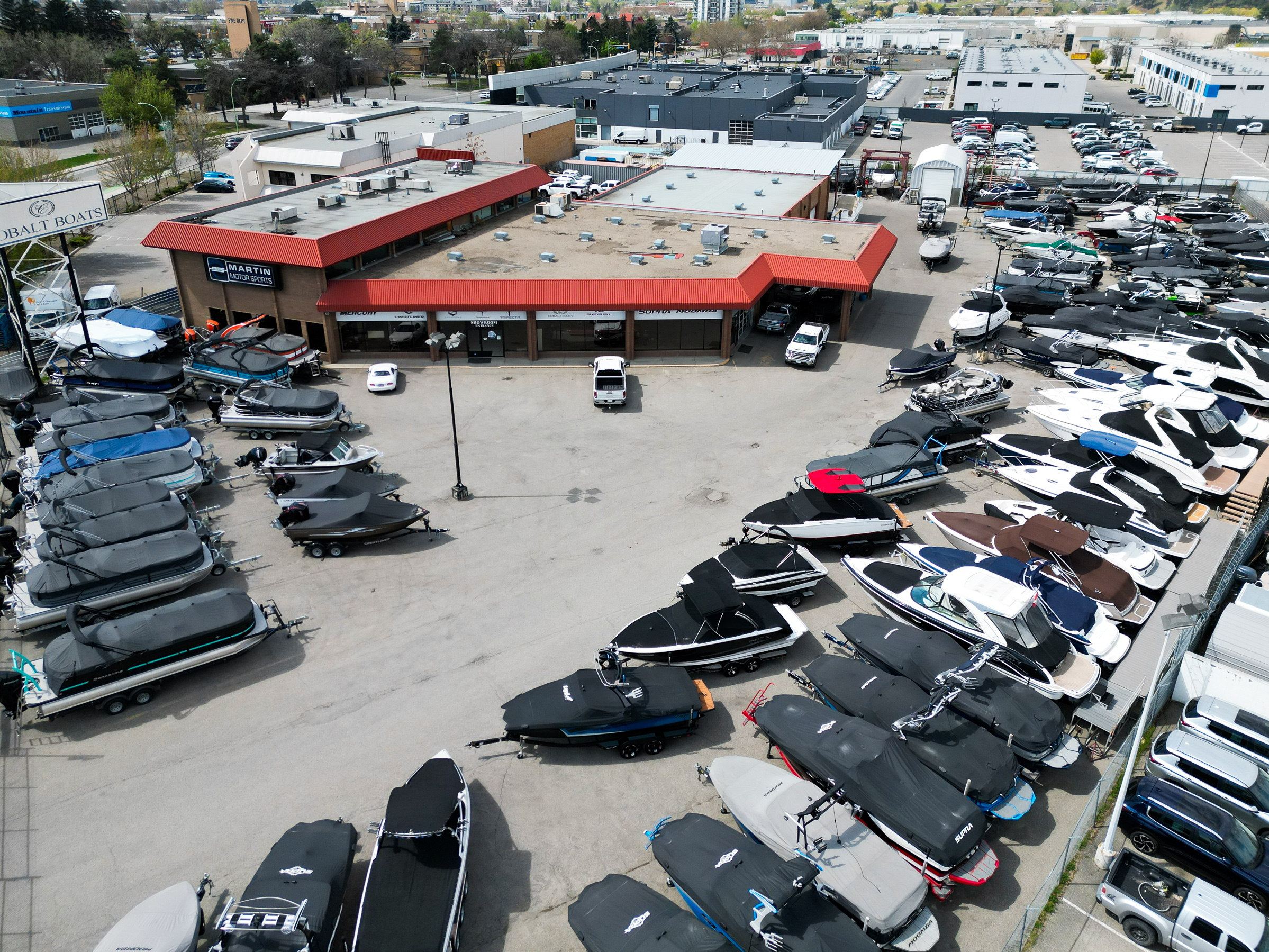 Aerial view of Kelowna showroom